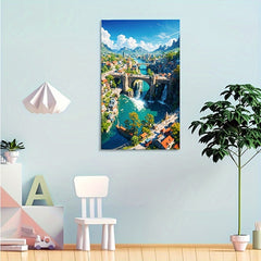 City Mountains Rivers Art Painting Outdoor Bedroom Decor