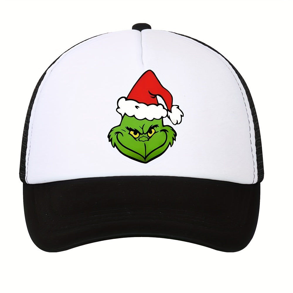 Hip Hop Print Baseball Cap Trucker Cap Mesh Sun Hat