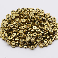 100pcs Antique Alphabet Beads for DIY Jewelry Making