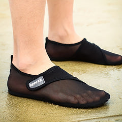 Sporty Water Socks Hook & Loop Fastener Beach Shoes