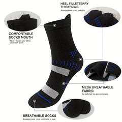10 Pairs Men's Arch Compression Athletic Crew Socks