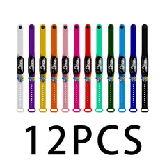 12pcs LED Sports Watch Fitness Tracker 24hr Display Outdoor Activities