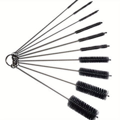 10pcs Bottle Cleaning Brushes Nylon Tube Brush Set with Hook
