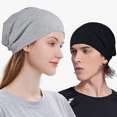 2pcs Beanie Hat Slouch Hat Knitted Hat For Men & Women Solid Cap