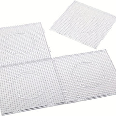 4pcs 5mm Fuse Bead Making Plate Clear Pegboard Kit Plastic Beads Board