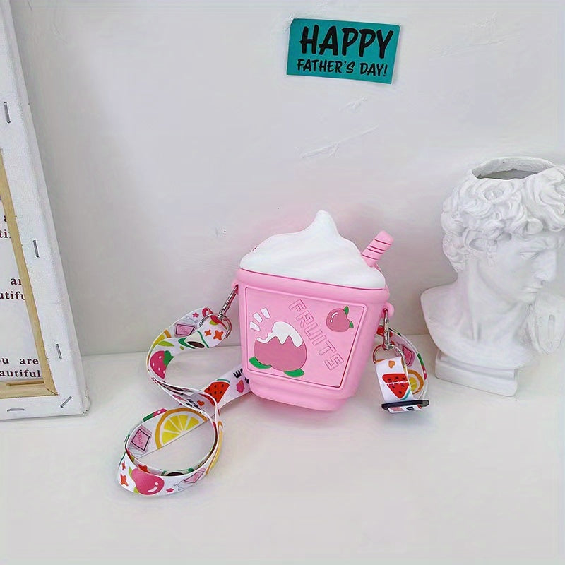 Fruit Silicone Crossbody Bag Small Zipper Coin Purse for Girls