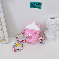 Fruit Silicone Crossbody Bag Small Zipper Coin Purse for Girls