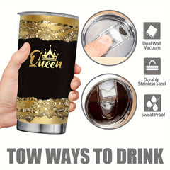 20oz Stainless Steel Insulated Tumbler with Lid - Reusable Hand Wash