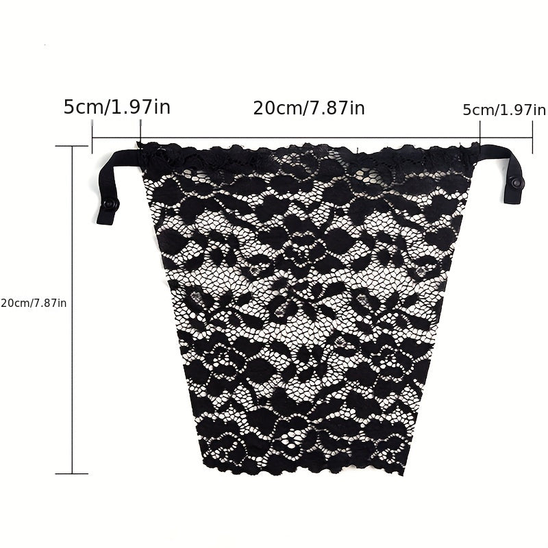 3pcs Floral Lace Chest Cover Anti Peep Shield Pads Lingerie Accessories