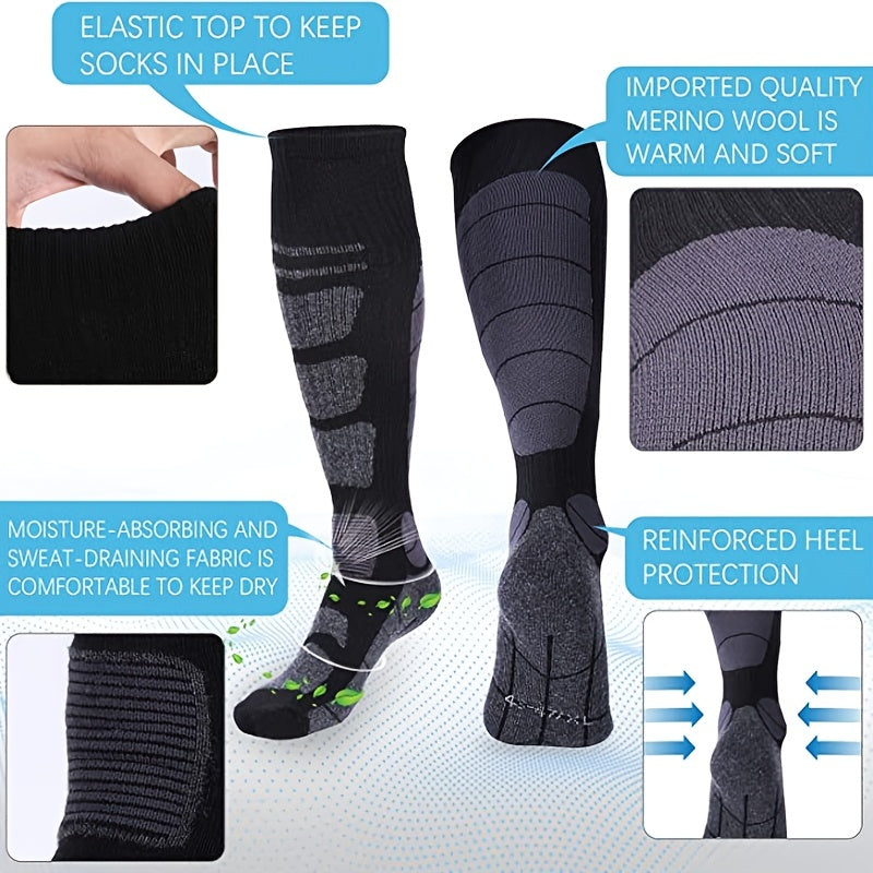 1pair Thermal Socks for Skiing Hiking Snowboarding Climbing