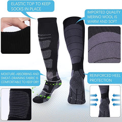 1pair Thermal Socks for Skiing Hiking Snowboarding Climbing