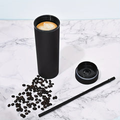 Large Capacity Acrylic Water Bottle with Straw for Travel