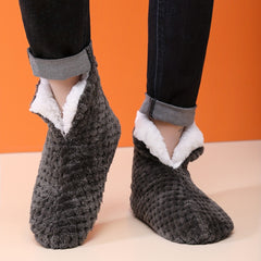 Men's Plush House Slippers Soft Shoes Fuzzy Casual