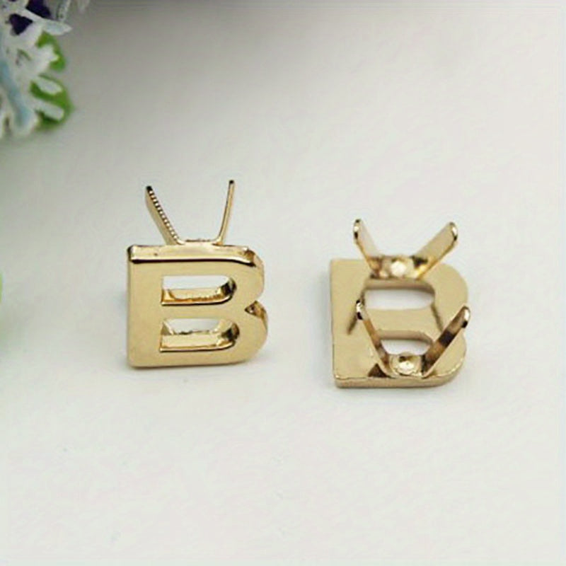 10Pcs DIY English 26 Letter Metal Rivets Claw Studs For Leather Crafts