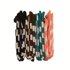 12 Pairs Plaid Crew Socks Comfy & Breathable All match Sports Socks