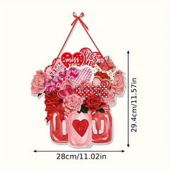 Happy Wooden Hanging Signs Truck Door Hanger Valentine Door Signs