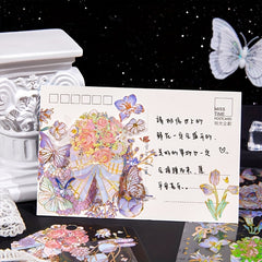 3sheets Hot Stamping Stickers Plants Flowers Scrapbook Diary Album