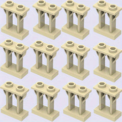 Farm Building Block Set with Columns, Fence