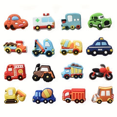 16pcs Cartoon Shoe Charms For Bubble Slides Sandals PVC Shoe Decorations
