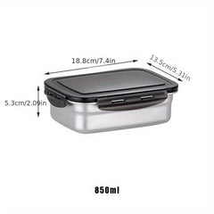 Leakproof Stainless Steel Lunch Box 550ml 850ml 1350ml Capacity