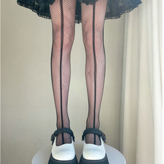 Women's Black Fishnet Tights