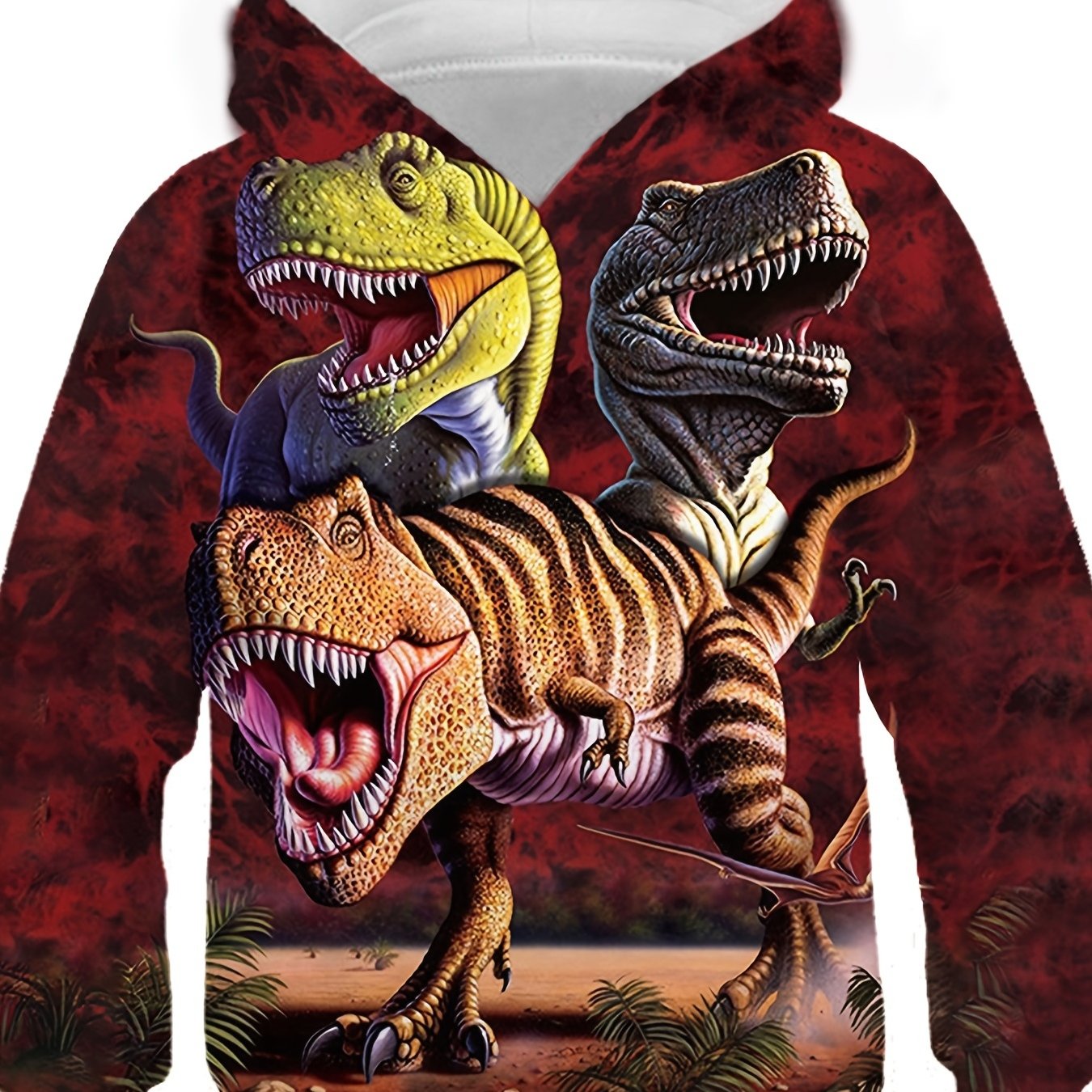 Kids Dragon Hoodie Long Sleeved Casual Sweatshirt 4-14 Yrs