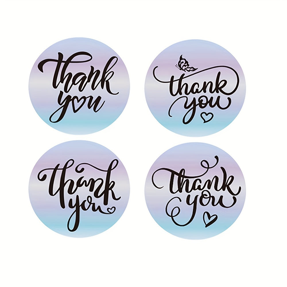 500 Thank You Stickers Sealing Labels Laser Scrapbooking Sticker