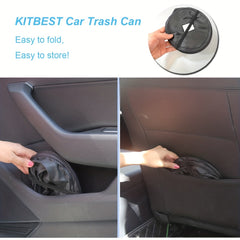 Car Trash Can Collapsible Pop-up Waterproof Bin Vehicle Garbage Basket