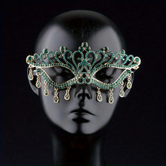 Bridal Dance Mask Headdress Wedding Decor Rhinestone Tassel Face Cover