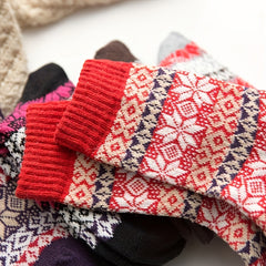 5 Pairs Geometric Pattern Colorblock Socks Women's Stockings & Hosiery