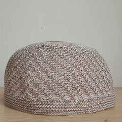 Men's Winter Woven Hat Ethnic Style Warm Beanie Checked Jacquard Hat