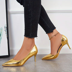 Women's Pointed Toe Cutout Stiletto Heel Pumps