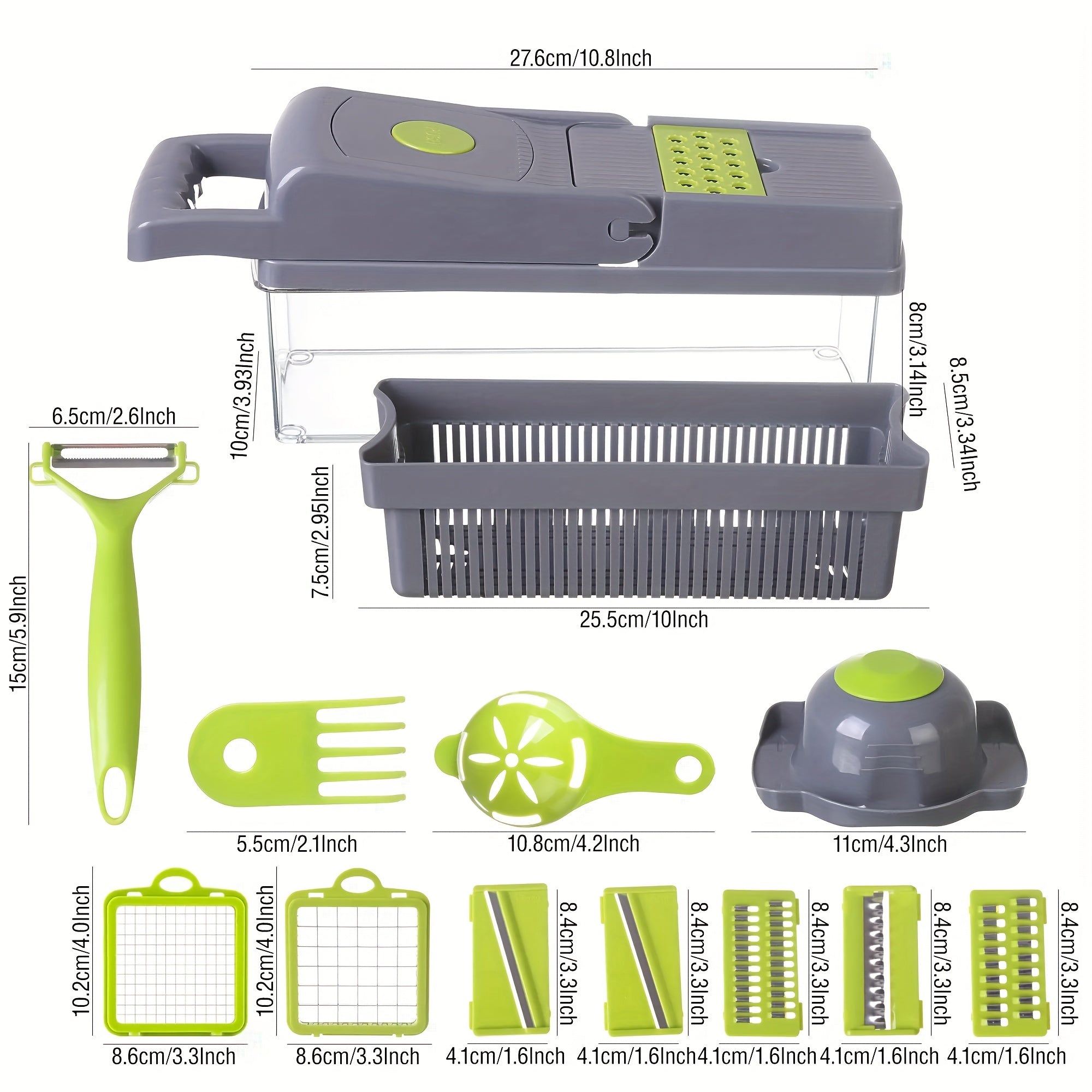 Portable 14-in-1 Vegetable Cutter for Camping