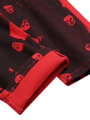 Men's Skull Pattern Jeans Streetwear Denim Pants