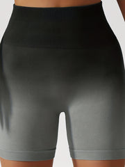 4pcs High Waist Gradient Yoga Running Shorts for Women