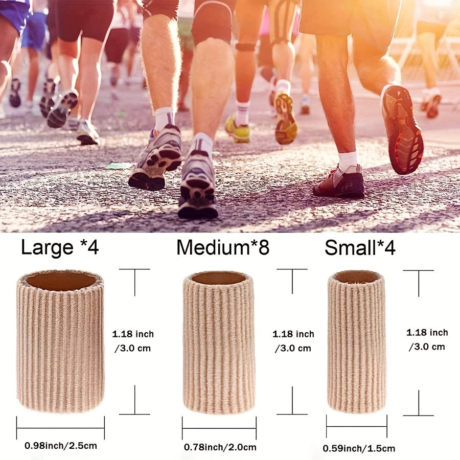 Toe Cushion Tube Toe Tubes Sleeves Soft Gel Corn Pad Protectors 16 Pcs