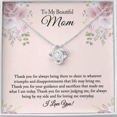 Mom Rhinestone Necklace Birthday Gift From Daughter Son