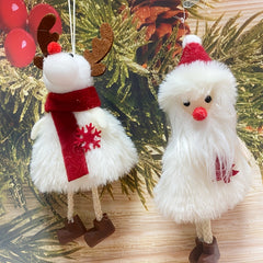 Christmas Tree Hanging Ornaments Snowman Santa Claus Figurine Doll