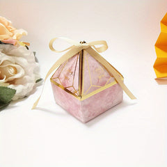 Triangle Wedding Candy Box Hot Golden Tower Jewel Box