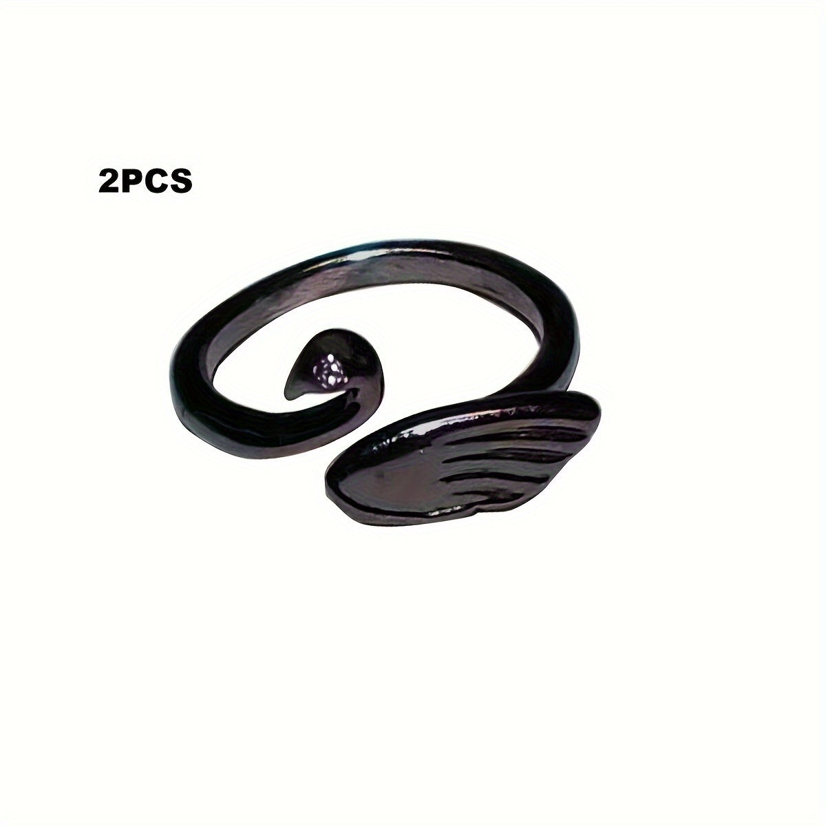 2pcs Adjustable Open Crochet Ring for Finger Knitting Tools
