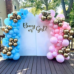 142pcs Gender Reveal Balloon Arch Kit Pink Metal Balloons Party Supplies