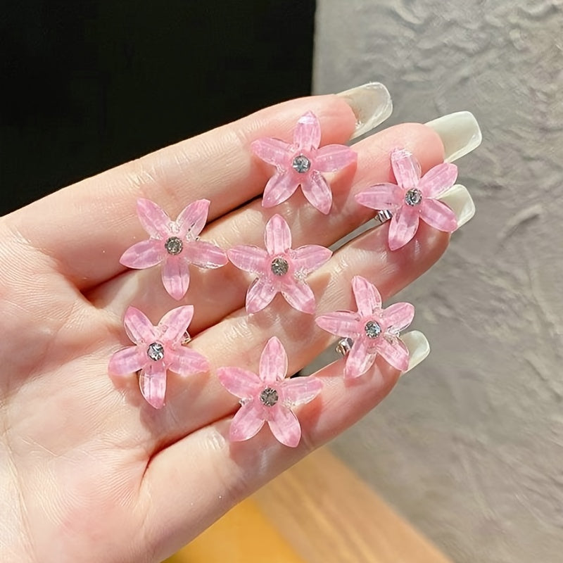 10pcs Flower Mini Claw Clips Hairpin Hair Accessories Girls Gift