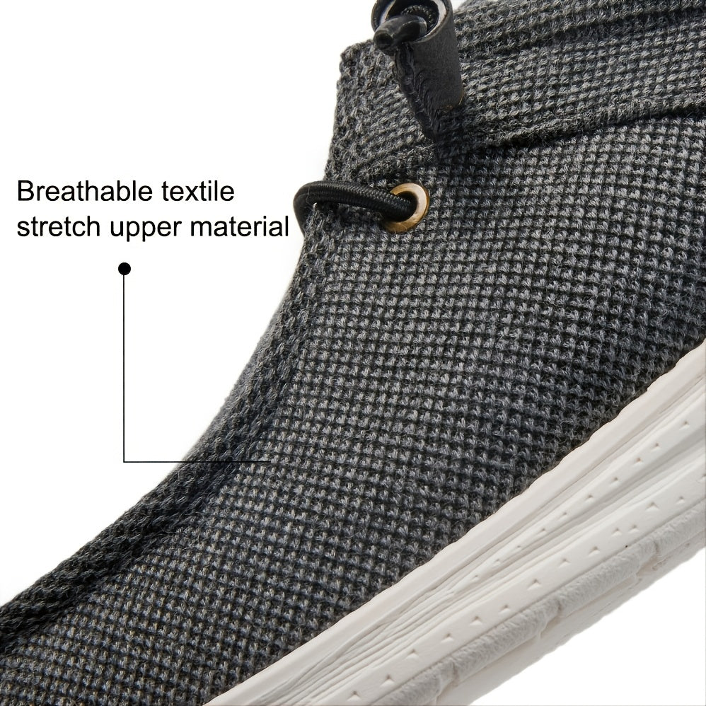 Men's Canvas Loafer Shoes Breathable Lightweight Slip On Casual Shoes