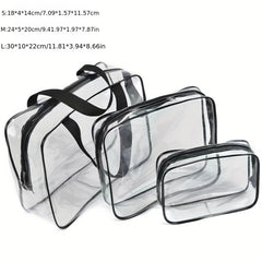 Transparent Makeup Zipper Bag Lightweight Versatile Storage Bag