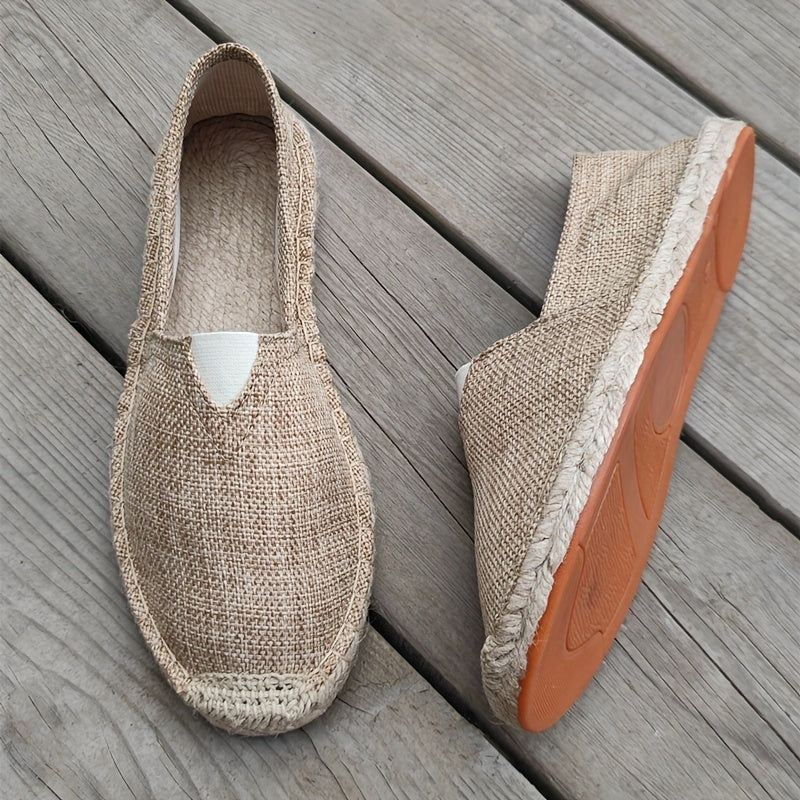 Men's Slip On Canvas Shoes Casual Breathable Comfy Outdoor Walking Shoes