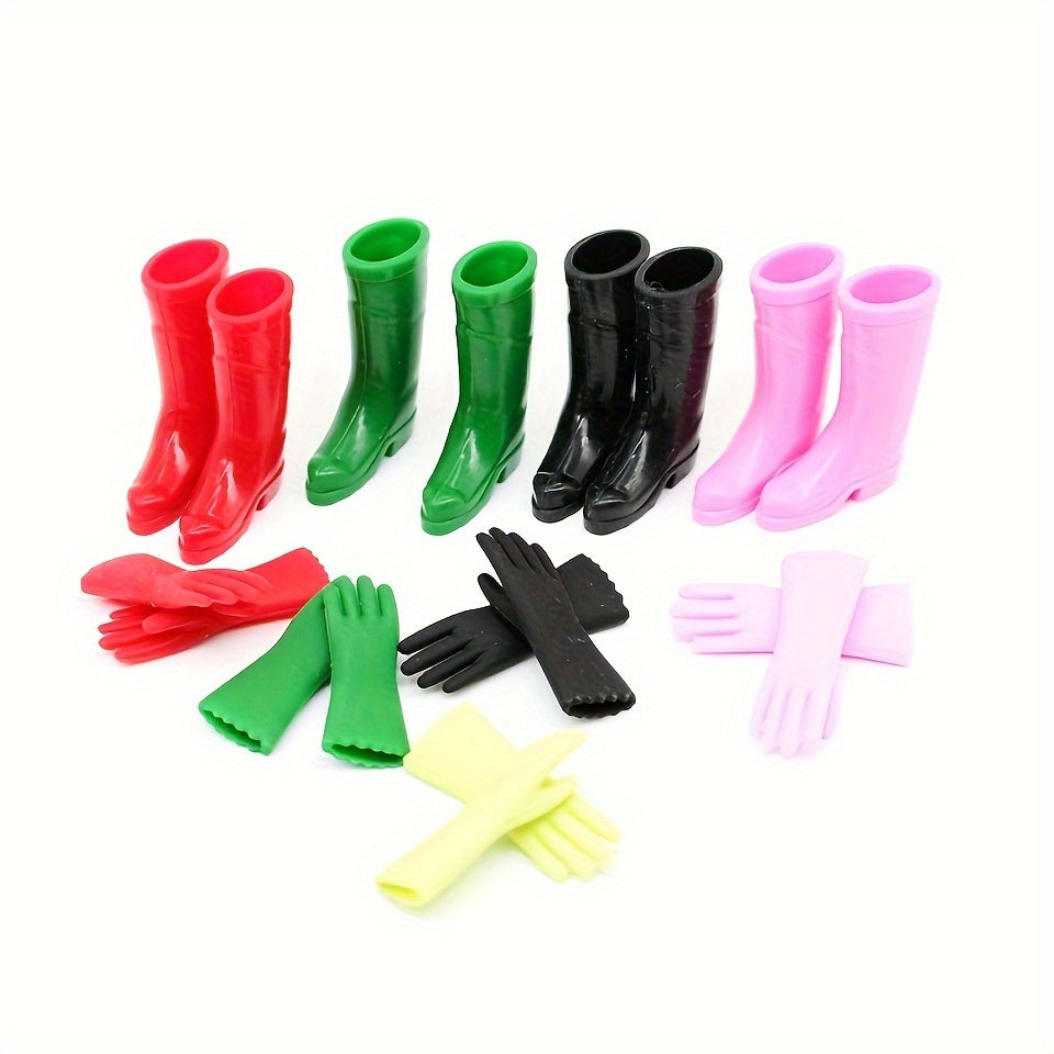 Miniature Cleaning Gloves Set DIY Doll House Kitchen Bathroom Props