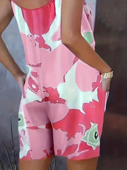 Graphic Print Cami Romper Jumpsuit Sleeveless Casual Women's Clothing
