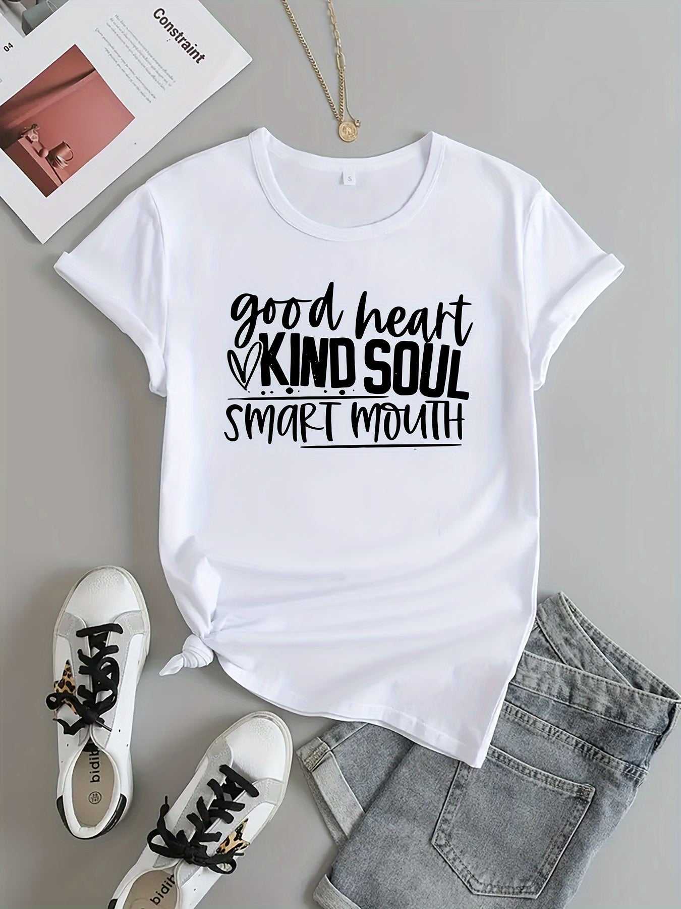 Sports T shirt Round Neck Short Sleeves Workout Tops Women's Activewear