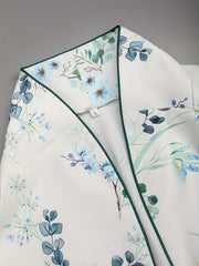 Floral Lounge Set Long Sleeve Top & Pants Women's Loungewear