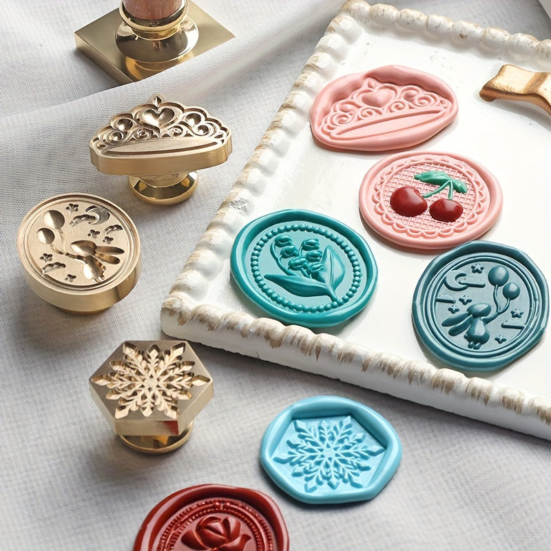 Embossed Fire Paint Seal Stamp Zinc Alloy Seal Stamp Head for Gift Wrapping